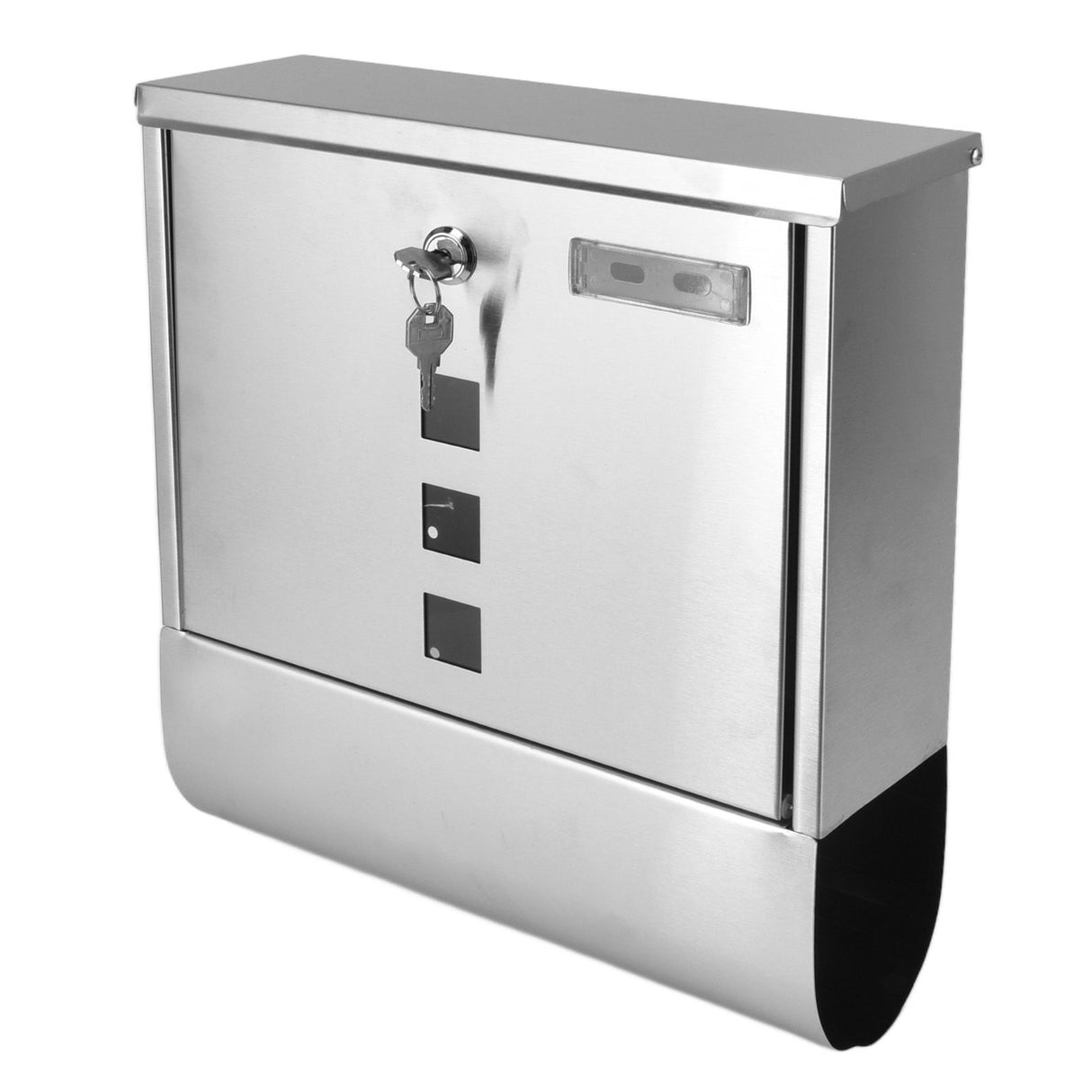 Mail Box European Style Narrow Slot Stainless Steel Hanging Locking Mailbox for Outside Garden