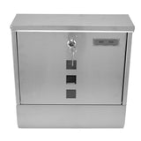 Mail Box European Style Narrow Slot Stainless Steel Hanging Locking Mailbox for Outside Garden - Low Angle