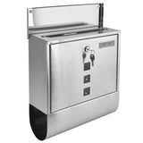 Mail Box European Style Narrow Slot Stainless Steel Hanging Locking Mailbox for Outside Garden