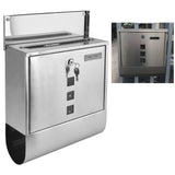 Mail Box European Style Narrow Slot Stainless Steel Hanging Locking Mailbox for Outside Garden