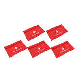 5Pcs/Set Potable Medicine Bag Empty Aid Case Rescue Pouch Waterproof Nylon Red for Home Outdoor Travel Large 25x16cm/9.84x6.3in - Low Angle