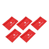 5Pcs/Set Potable Medicine Bag Empty Aid Case Rescue Pouch Waterproof Nylon Red for Home Outdoor Travel Large 25x16cm/9.84x6.3in