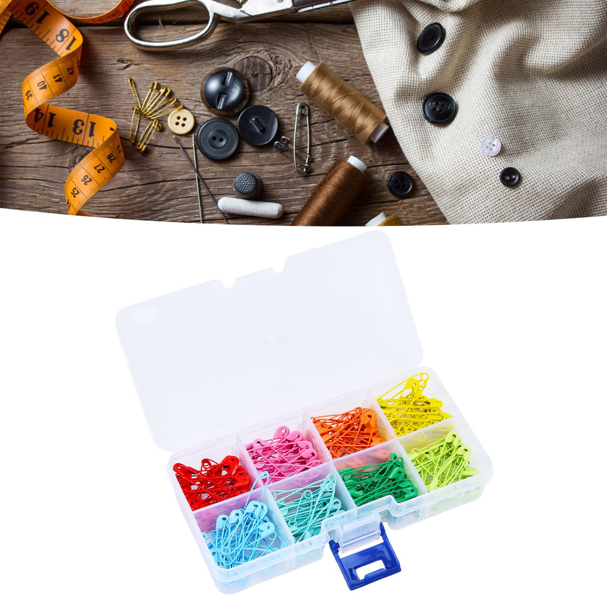 240Pcs Colorful Safety Pins 32mm Stainless Steel Safety Pins Mini DIY Sewing Quilting Tools