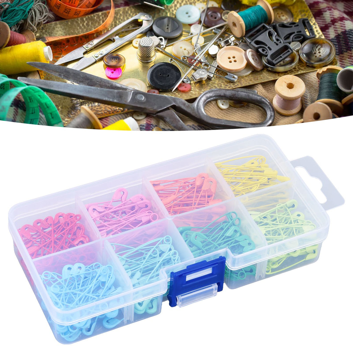 240Pcs Colorful Safety Pins 32mm Stainless Steel Safety Pins Mini DIY Sewing Quilting Tools