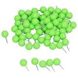 100Pcs Push Pins Map Tacks Steel Plastic Decorative Marking Pins for Cork Boards 9.5x20mm Green