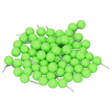 100Pcs Push Pins Map Tacks Steel Plastic Decorative Marking Pins for Cork Boards 9.5x20mm Green