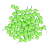 100Pcs Push Pins Map Tacks Steel Plastic Decorative Marking Pins for Cork Boards 9.5x20mm Green