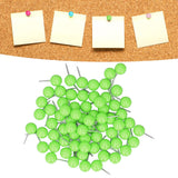 100Pcs Push Pins Map Tacks Steel Plastic Decorative Marking Pins for Cork Boards 9.5x20mm Green - Extra Image