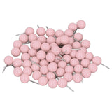 100Pcs Push Pins Map Tacks Steel Plastic Decorative Marking Pins for Cork Boards 9.5x20mm Pink