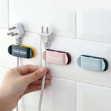 Power Plug Holder Wall Mounted Punching Free Adhesive Multifunction for Living Room Kitchen Bedroom Random Color