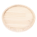Clip On Tray Natural Bamboo 9.8in Round Home Couch Sofa Armrest Clip Tray Table for Snack Coffee Tee Remote Control 25cm/9.8in