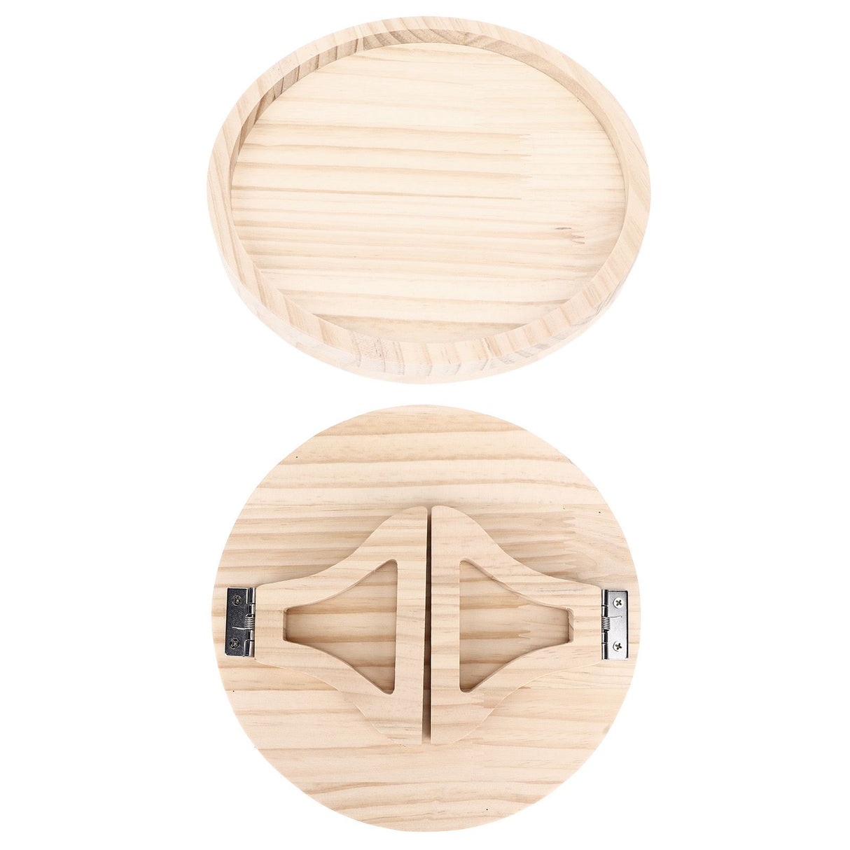 Clip On Tray Natural Bamboo 9.8in Round Home Couch Sofa Armrest Clip Tray Table for Snack Coffee Tee Remote Control 25cm/9.8in