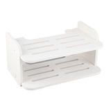 Set Top Box Shelf Free Punch Storage Rack Decorative Partition with Anti Collision Round Corner Rack - Top-Down View
