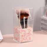 Makeup Brush Holders Multipurpose Acrylic Makeup Storage Box for Bathroom Vanity Countertop Quadrate