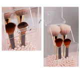 Makeup Brush Holders Multipurpose Acrylic Makeup Storage Box for Bathroom Vanity Countertop Quadrate - 45-Degree Angle