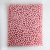 Makeup Brush Holders Multipurpose Acrylic Makeup Storage Box for Bathroom Vanity Countertop One Packet of Pink Pearls (Approx. 250g/8.8oz) - Front View