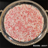 Makeup Brush Holders Multipurpose Acrylic Makeup Storage Box for Bathroom Vanity Countertop One Packet of White Mix Pink Pearls(Approx. 250g/8.8oz)