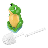 Frog Shape Toilet Brush Creative Bathroom Cleaning Brush with Holder Bowl Standing Toilet Brush Set