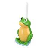 Frog Shape Toilet Brush Creative Bathroom Cleaning Brush with Holder Bowl Standing Toilet Brush Set - Top-Down View