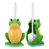 Frog Shape Toilet Brush Creative Bathroom Cleaning Brush with Holder Bowl Standing Toilet Brush Set