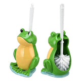 Frog Shape Toilet Brush Creative Bathroom Cleaning Brush with Holder Bowl Standing Toilet Brush Set