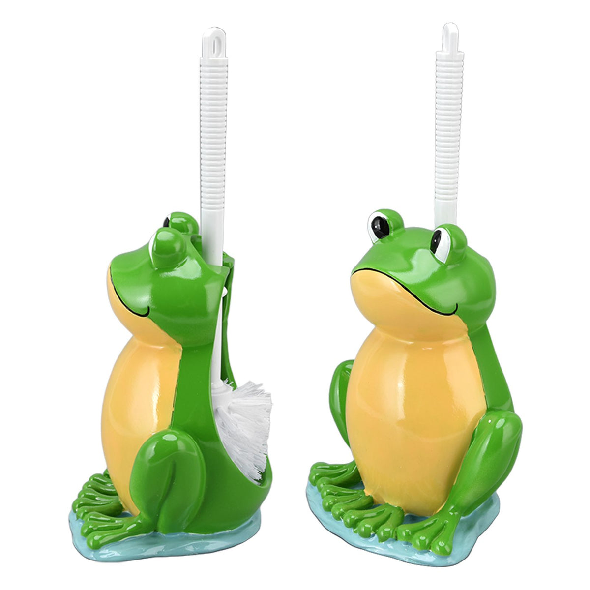 Frog Shape Toilet Brush Creative Bathroom Cleaning Brush with Holder Bowl Standing Toilet Brush Set