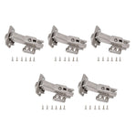 5Pcs Hydraulic Buffer Hinge Reduce Noise Closing Speed Anti Rust Cabinet Door Butt Hinge for Home Wardrobes Bookcases Type A