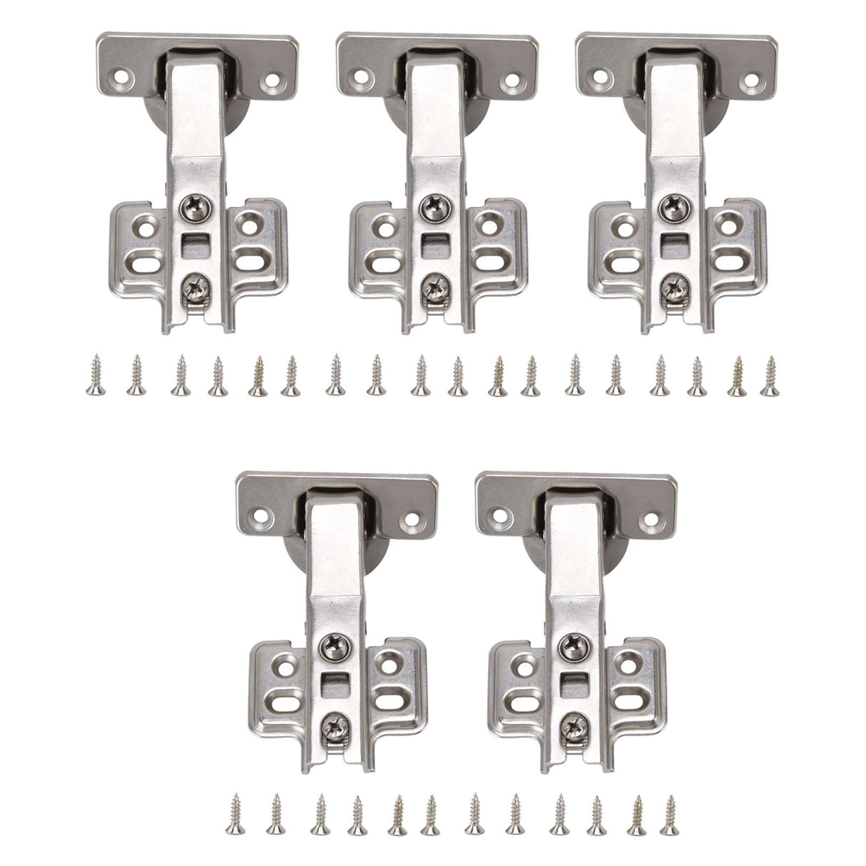 5Pcs Hydraulic Buffer Hinge Reduce Noise Closing Speed Anti Rust Cabinet Door Butt Hinge for Home Wardrobes Bookcases Type A
