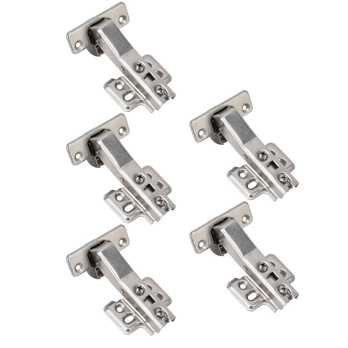 5Pcs Hydraulic Buffer Hinge Reduce Noise Closing Speed Anti Rust Cabinet Door Butt Hinge for Home Wardrobes Bookcases Type A