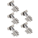 5Pcs Hydraulic Buffer Hinge Reduce Noise Closing Speed Anti Rust Cabinet Door Butt Hinge for Home Wardrobes Bookcases Type A - Rear View