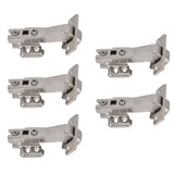 5Pcs Hydraulic Buffer Hinge Reduce Noise Closing Speed Anti Rust Cabinet Door Butt Hinge for Home Wardrobes Bookcases Type A - Close-Up Angle