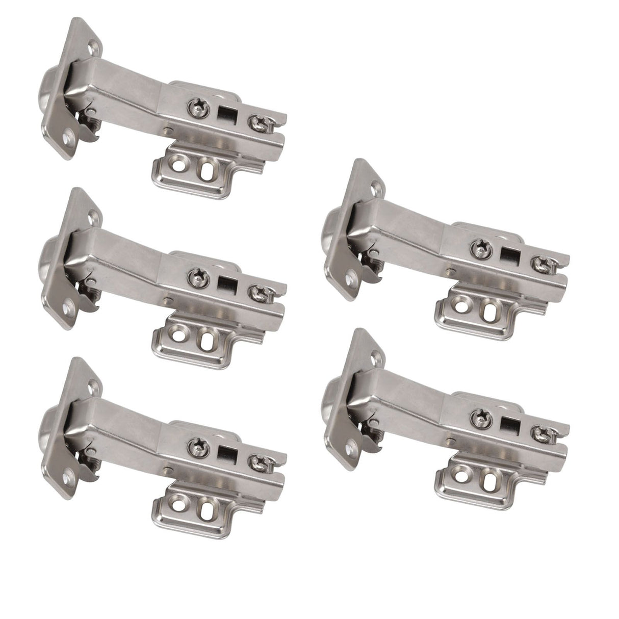 5Pcs Hydraulic Buffer Hinge Reduce Noise Closing Speed Anti Rust Cabinet Door Butt Hinge for Home Wardrobes Bookcases Type A