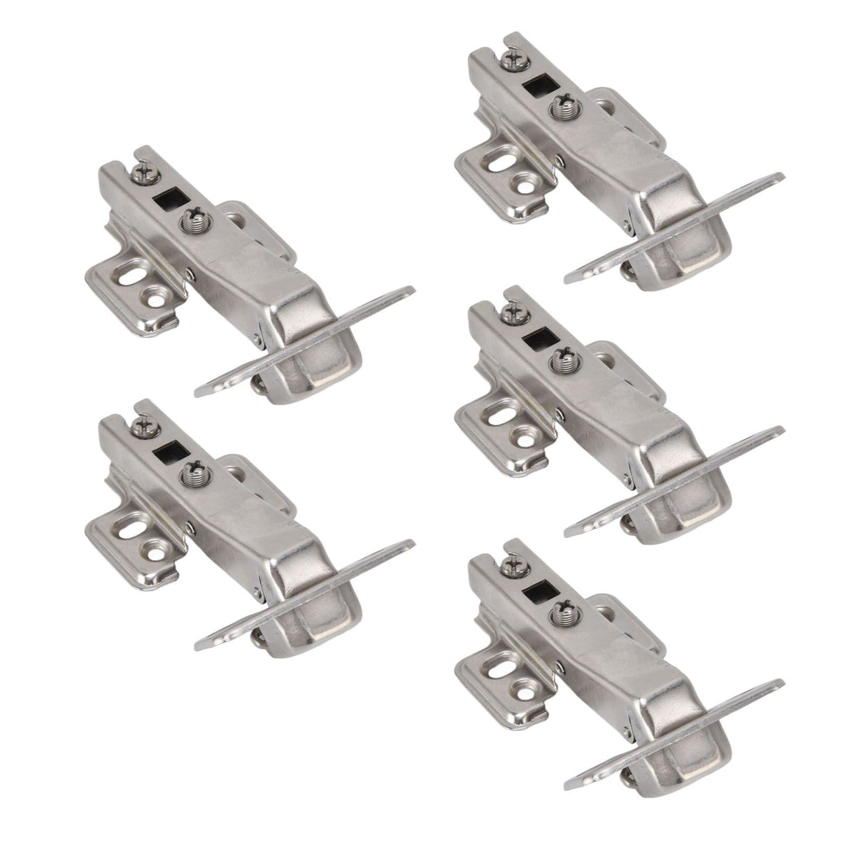 5Pcs Hydraulic Buffer Hinge Reduce Noise Closing Speed Anti Rust Cabinet Door Butt Hinge for Home Wardrobes Bookcases Type A