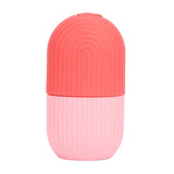 Face Icer Pain Relief Nonslip Grip Durable Silicone Easy Operation Ice Face Mold for Face Massage Skin Care Pink