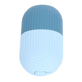 Face Icer Pain Relief Nonslip Grip Durable Silicone Easy Operation Ice Face Mold for Face Massage Skin Care Light Blue - 45-Degree Angle