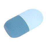 Face Icer Pain Relief Nonslip Grip Durable Silicone Easy Operation Ice Face Mold for Face Massage Skin Care Light Blue - Close-Up Angle
