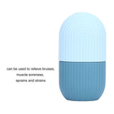Face Icer Pain Relief Nonslip Grip Durable Silicone Easy Operation Ice Face Mold for Face Massage Skin Care Light Blue - Extra Image