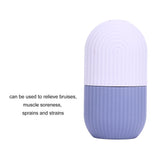 Face Icer Pain Relief Nonslip Grip Durable Silicone Easy Operation Ice Face Mold for Face Massage Skin Care Purple
