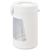Light Up LED Seal Storage Jar Transparent Grinder 8X Magnifying Viewing Moistureproof for Herb - Side View