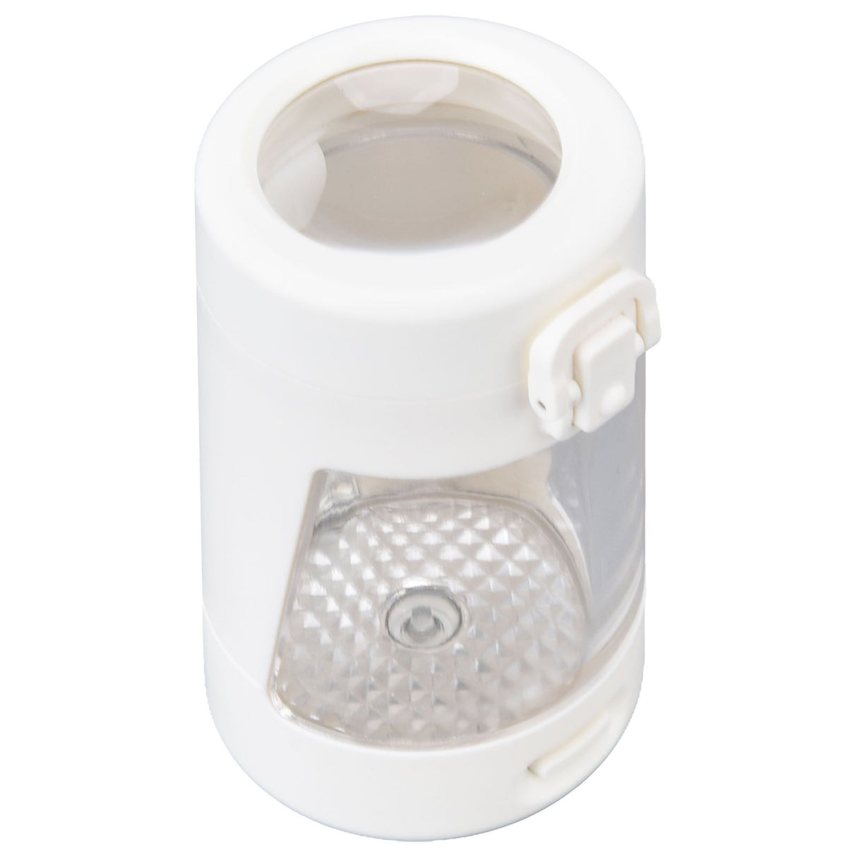 Light Up LED Seal Storage Jar Transparent Grinder 8X Magnifying Viewing Moistureproof for Herb