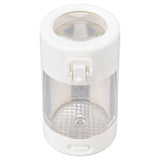 Light Up LED Seal Storage Jar Transparent Grinder 8X Magnifying Viewing Moistureproof for Herb - Rear View
