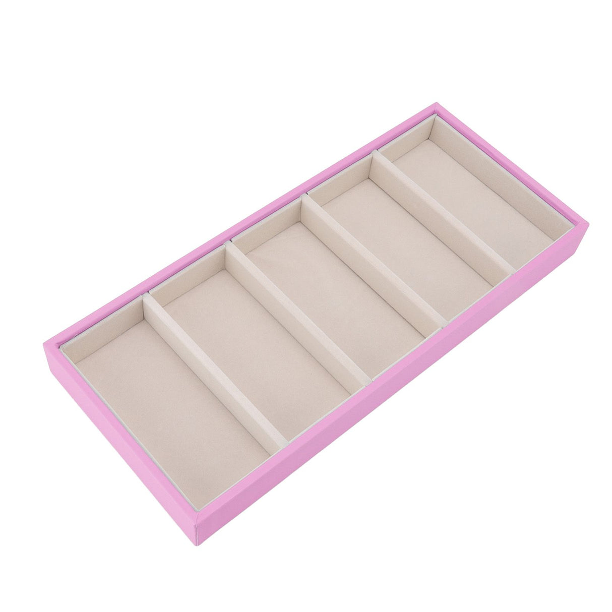 5 Grid Glasses Case Multifunction Space Saving 5 Slot Sunglasses Holder Storage Box Pink