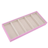 5 Grid Glasses Case Multifunction Space Saving 5 Slot Sunglasses Holder Storage Box Pink