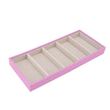 5 Grid Glasses Case Multifunction Space Saving 5 Slot Sunglasses Holder Storage Box Pink - 45-Degree Angle