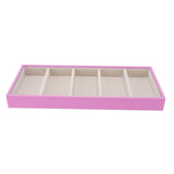 5 Grid Glasses Case Multifunction Space Saving 5 Slot Sunglasses Holder Storage Box Pink - Rear View