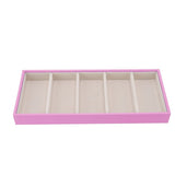 5 Grid Glasses Case Multifunction Space Saving 5 Slot Sunglasses Holder Storage Box Pink - Close-Up Angle