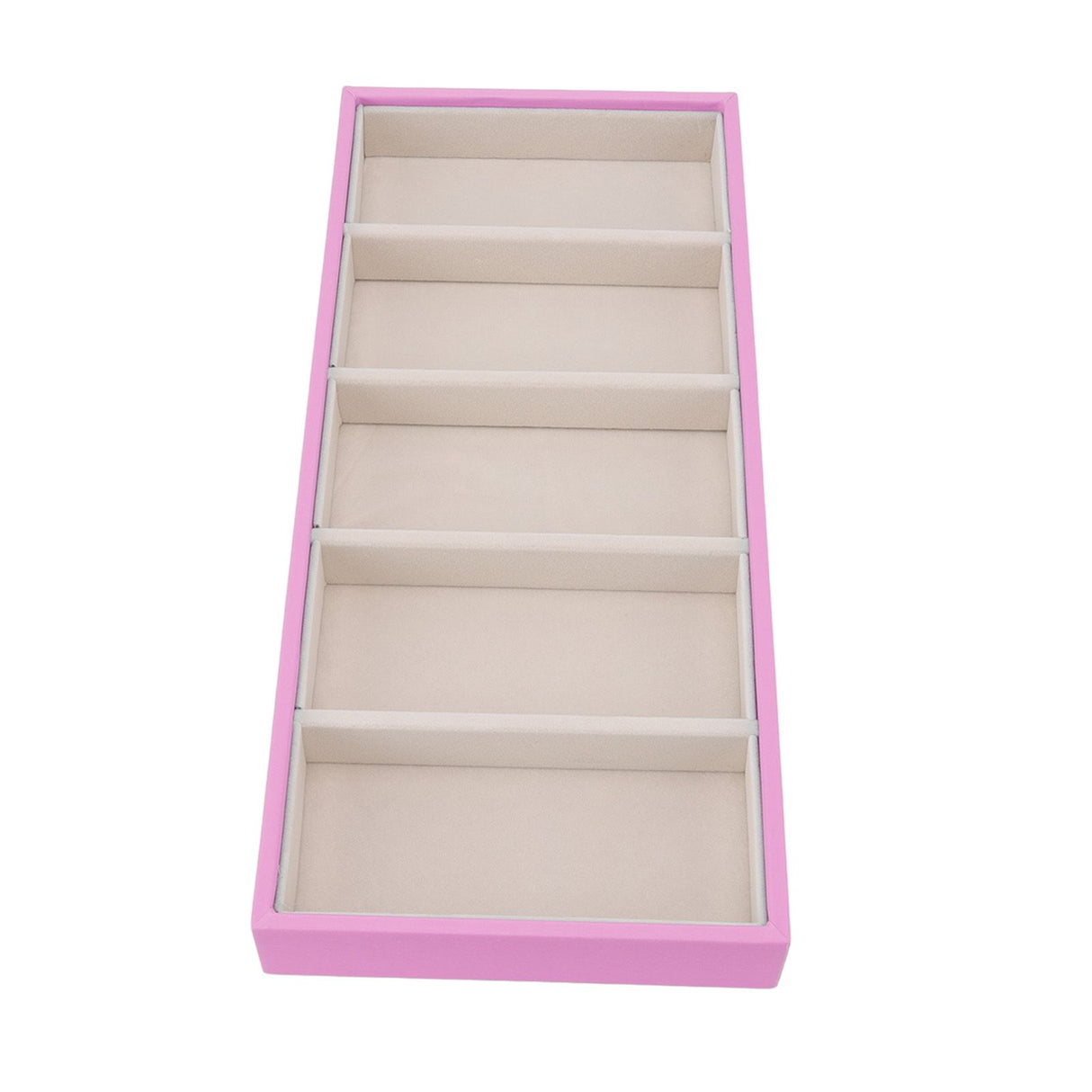 5 Grid Glasses Case Multifunction Space Saving 5 Slot Sunglasses Holder Storage Box Pink