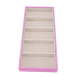 5 Grid Glasses Case Multifunction Space Saving 5 Slot Sunglasses Holder Storage Box Pink