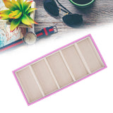 5 Grid Glasses Case Multifunction Space Saving 5 Slot Sunglasses Holder Storage Box Pink - Extra Image