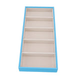 5 Grid Glasses Case Multifunction Space Saving 5 Slot Sunglasses Holder Storage Box Light Blue - Front View